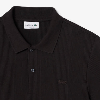 Polo en maille côtelée coupe droite