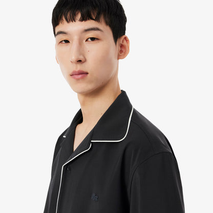 Chemise en laine à manches courtes coupe décontractée