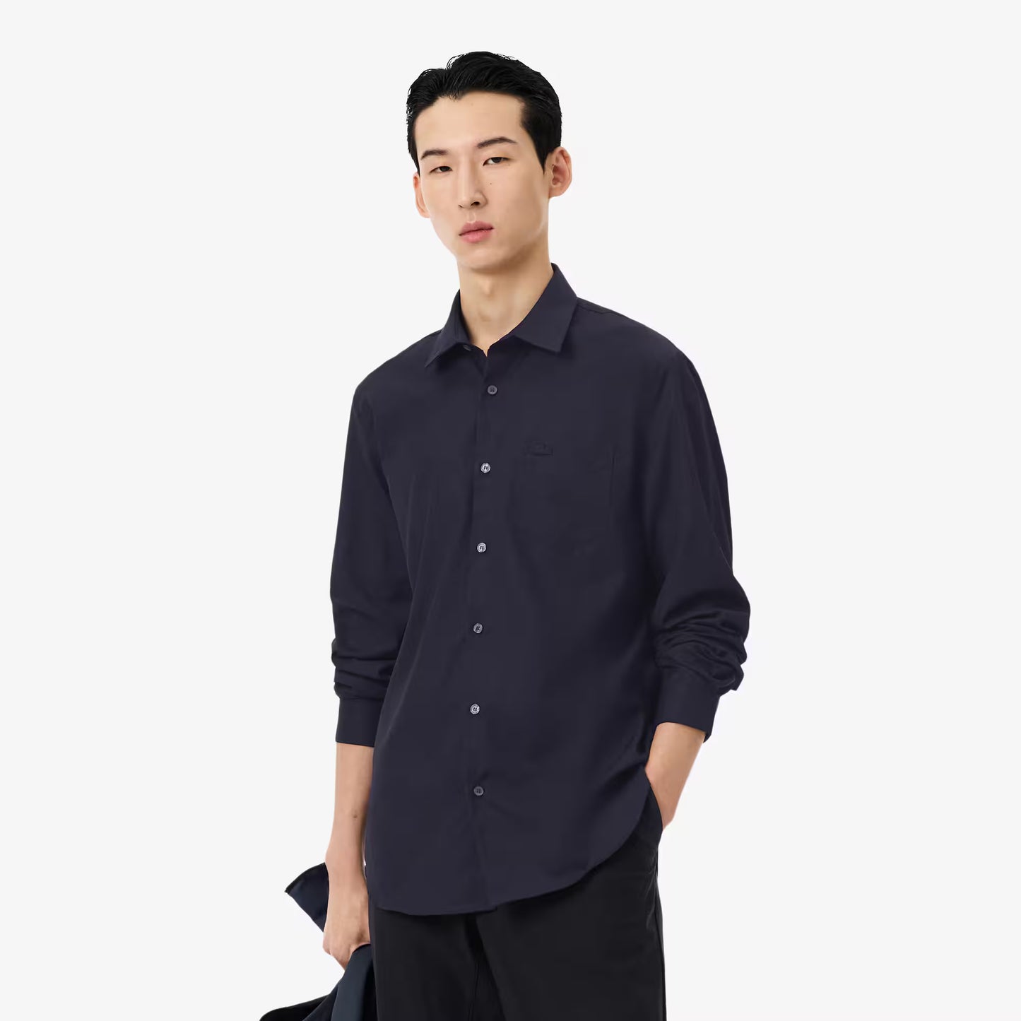 Chemise regular fit en popeline de coton