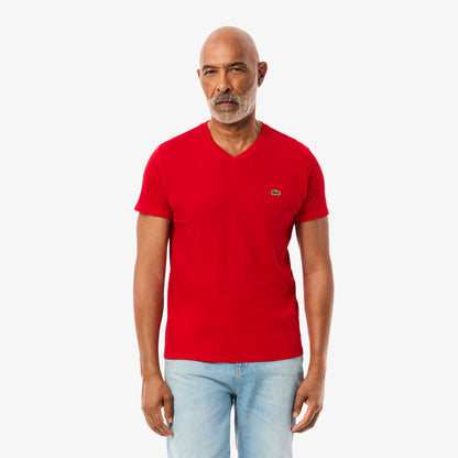 T-shirt léger en coton Pima col V