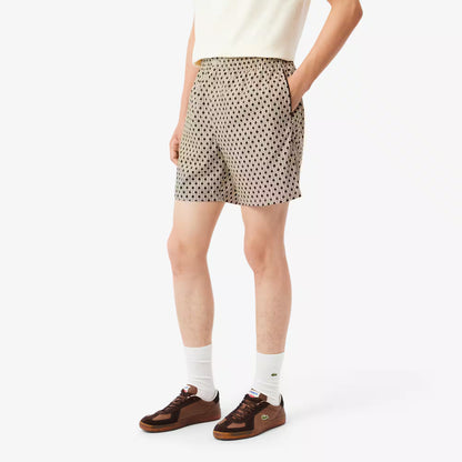Short ample en mélange de coton imprimé