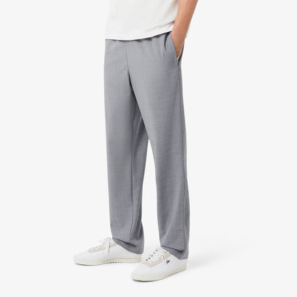 Pantalon chino en flanelle de laine coupe droite