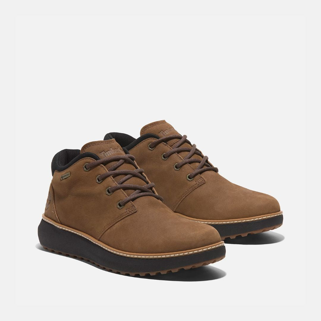 Hudson Road Mid Lace Waterproof Leather Ankle Boots Rust Nubuck