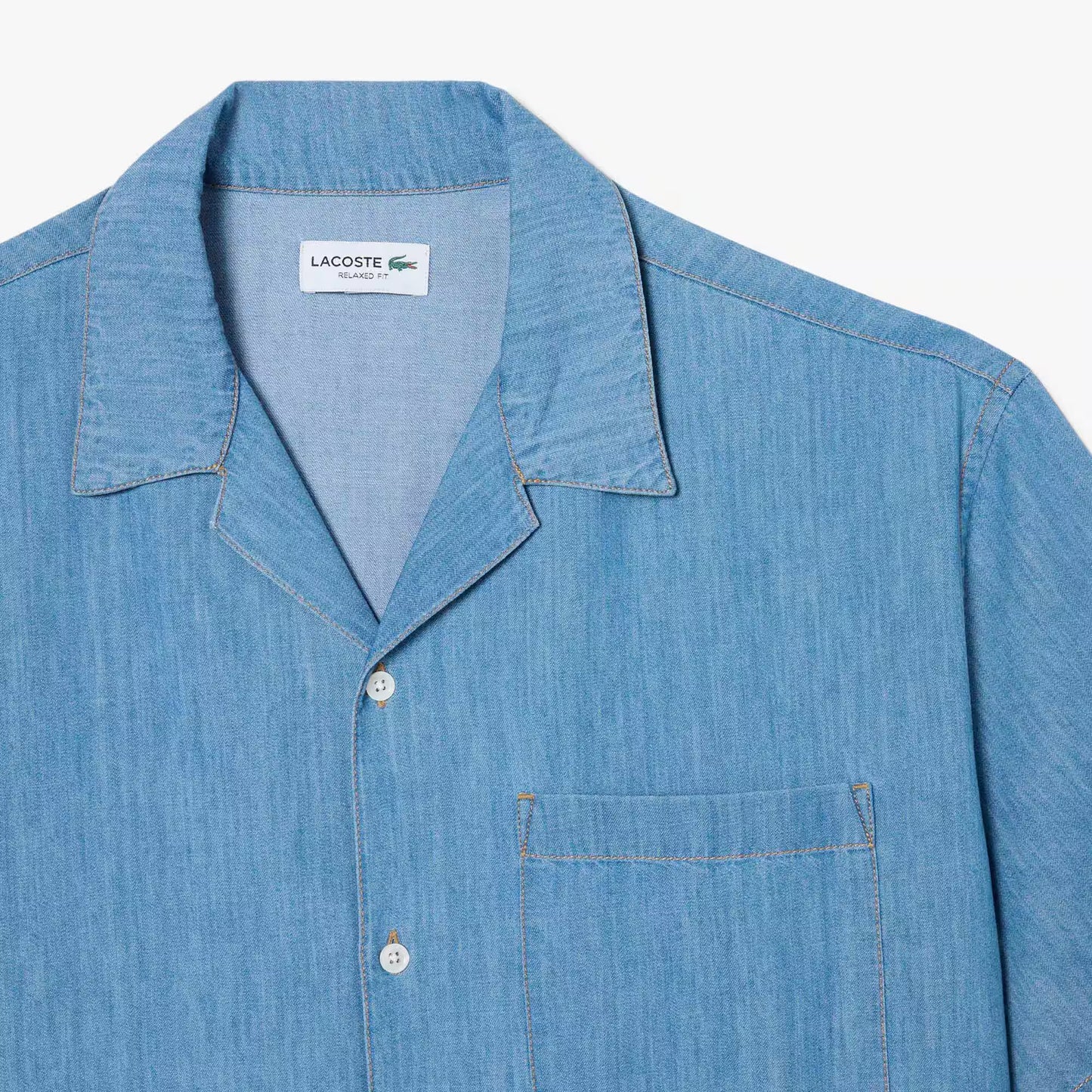 Chemise en jean décontractée à col ouvert