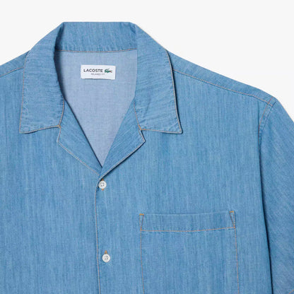 Chemise en jean décontractée à col ouvert