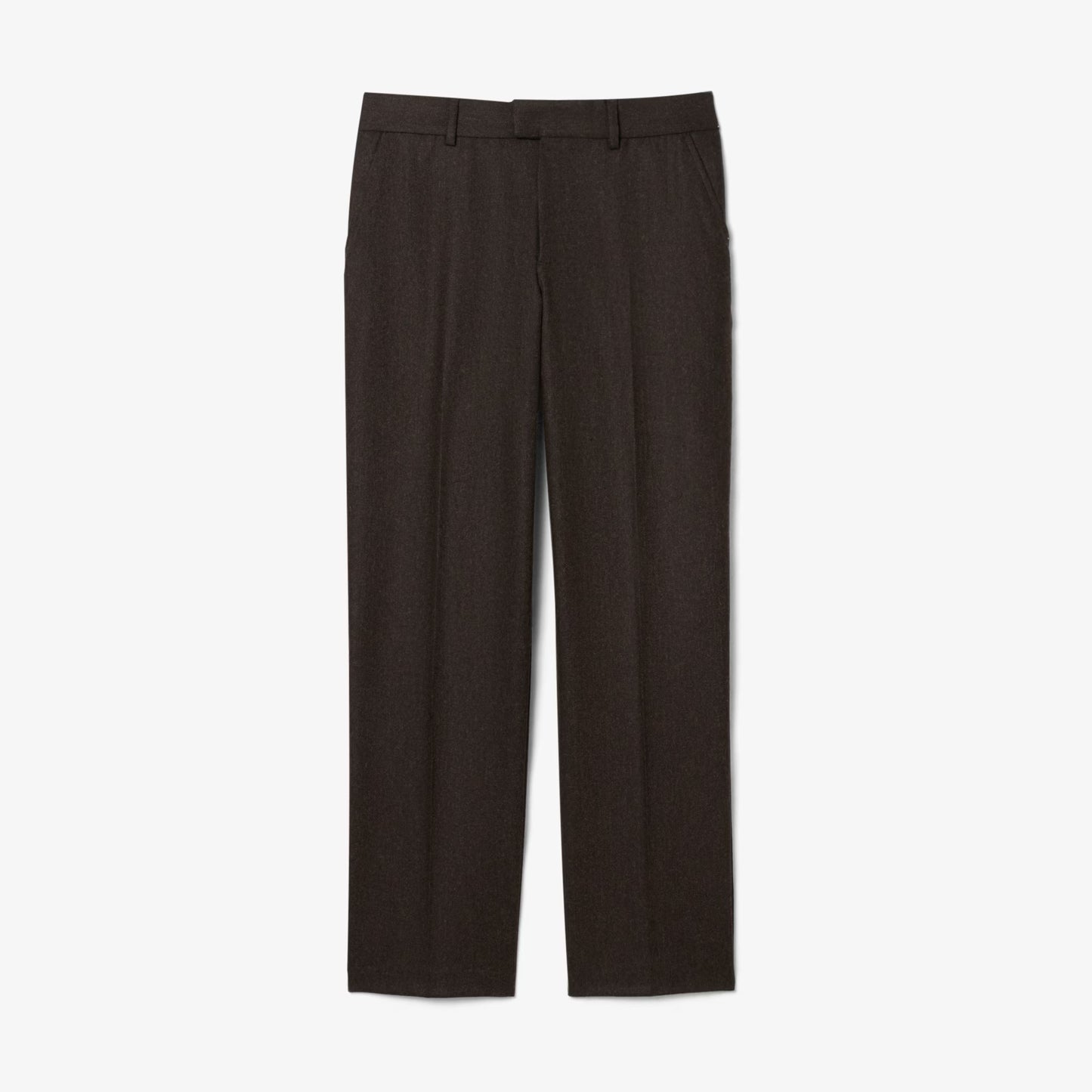 Pantalon Droit en Laine à Chevrons