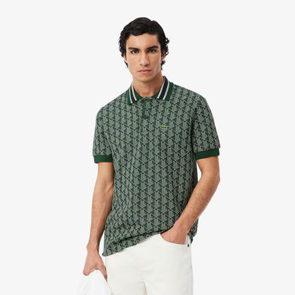 Polo classique en jacquard monogrammé