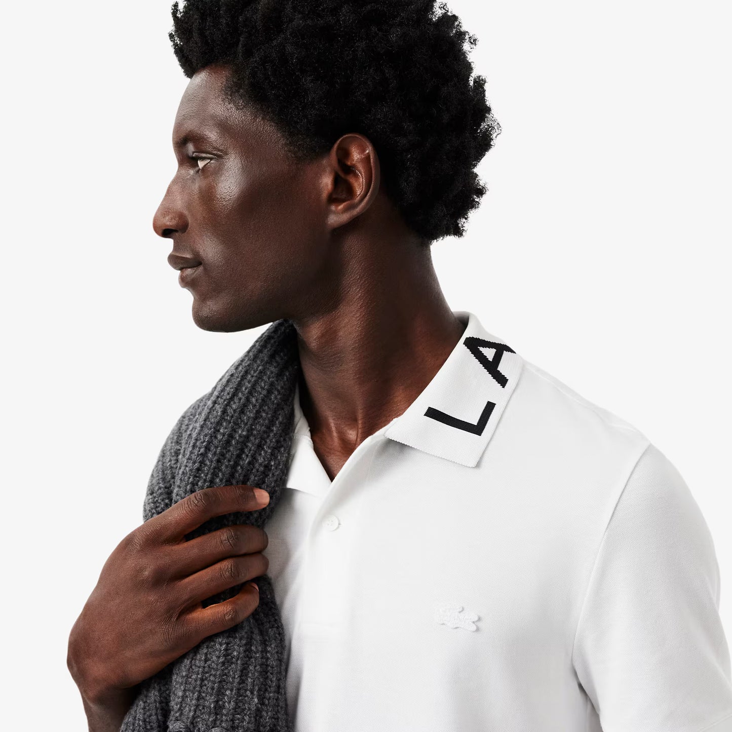 Polo Slim en Jacquard avec Marque