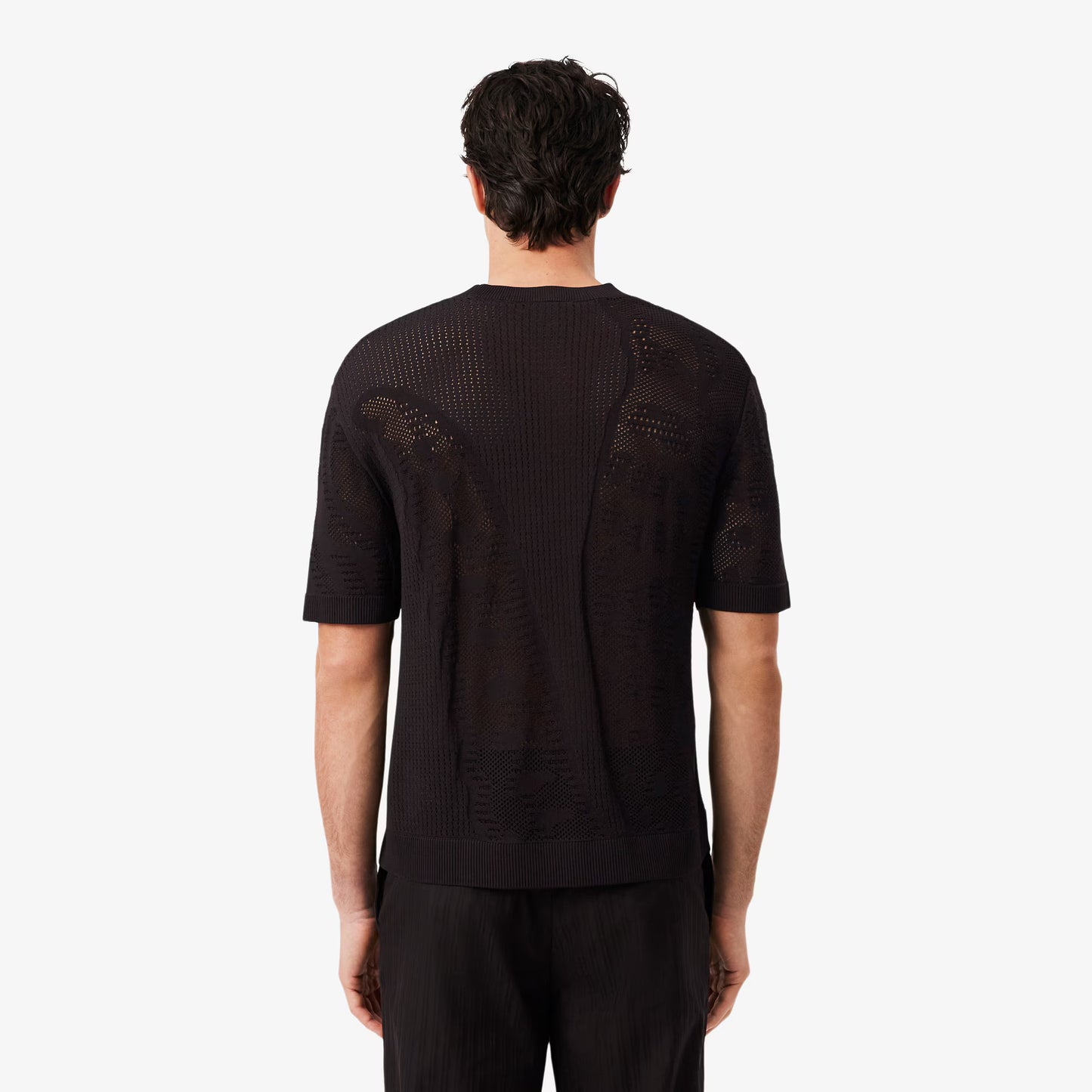 Pull imprimé à manches courtes coupe décontractée