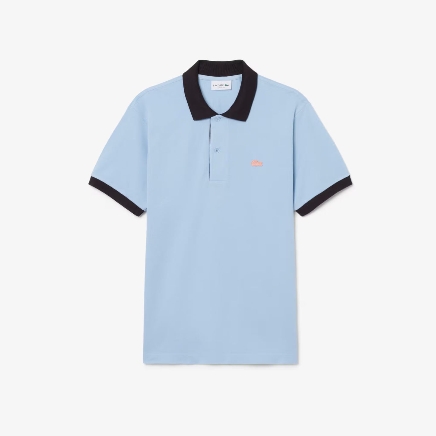 Polo en maille côtelée contrastante coupe classique