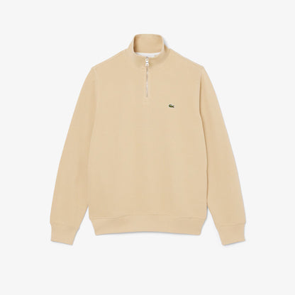 Sweatshirt zippé à col montant en interlock