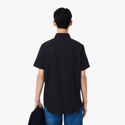 Chemise en coton à manches courtes coupe regular