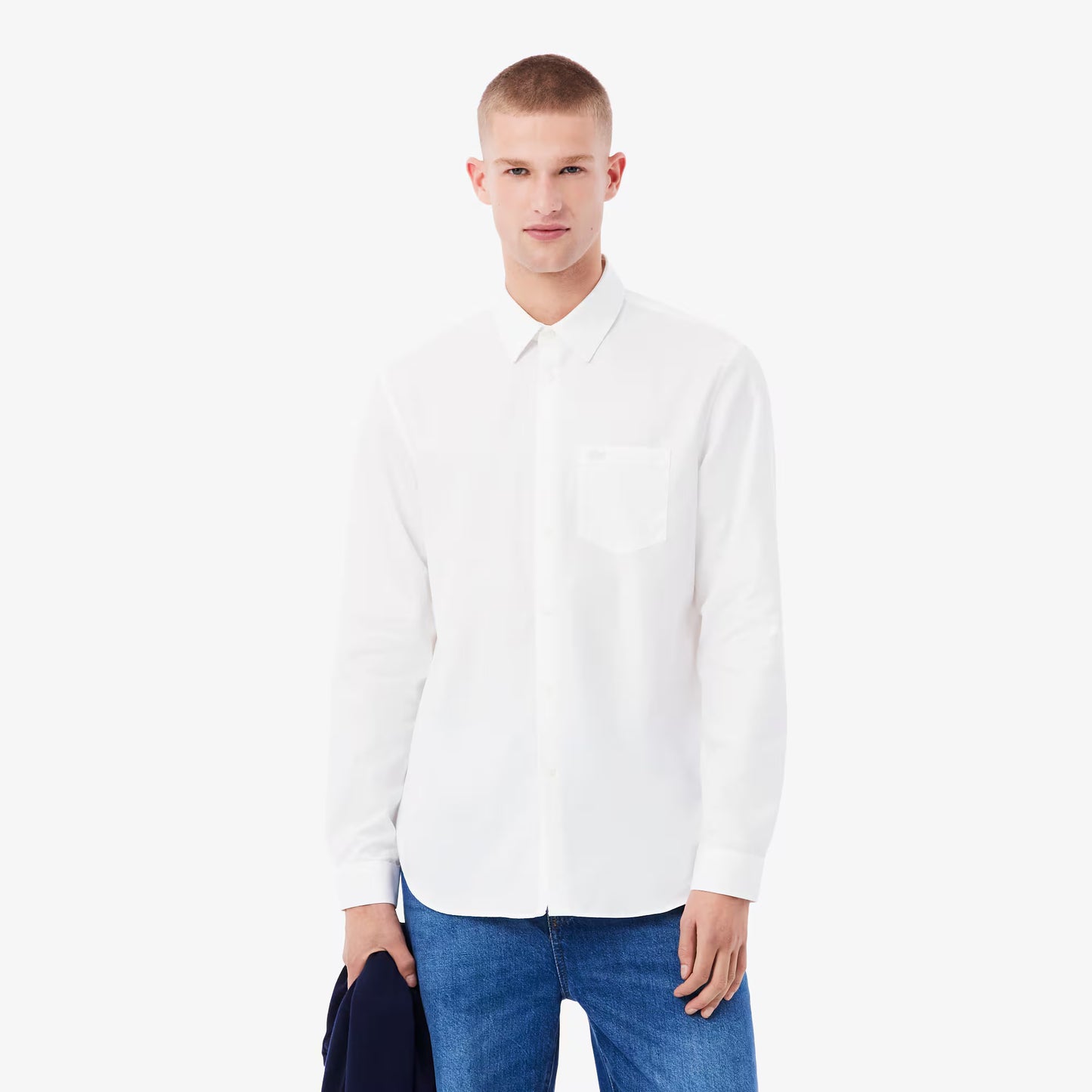 Chemise regular fit en popeline de coton