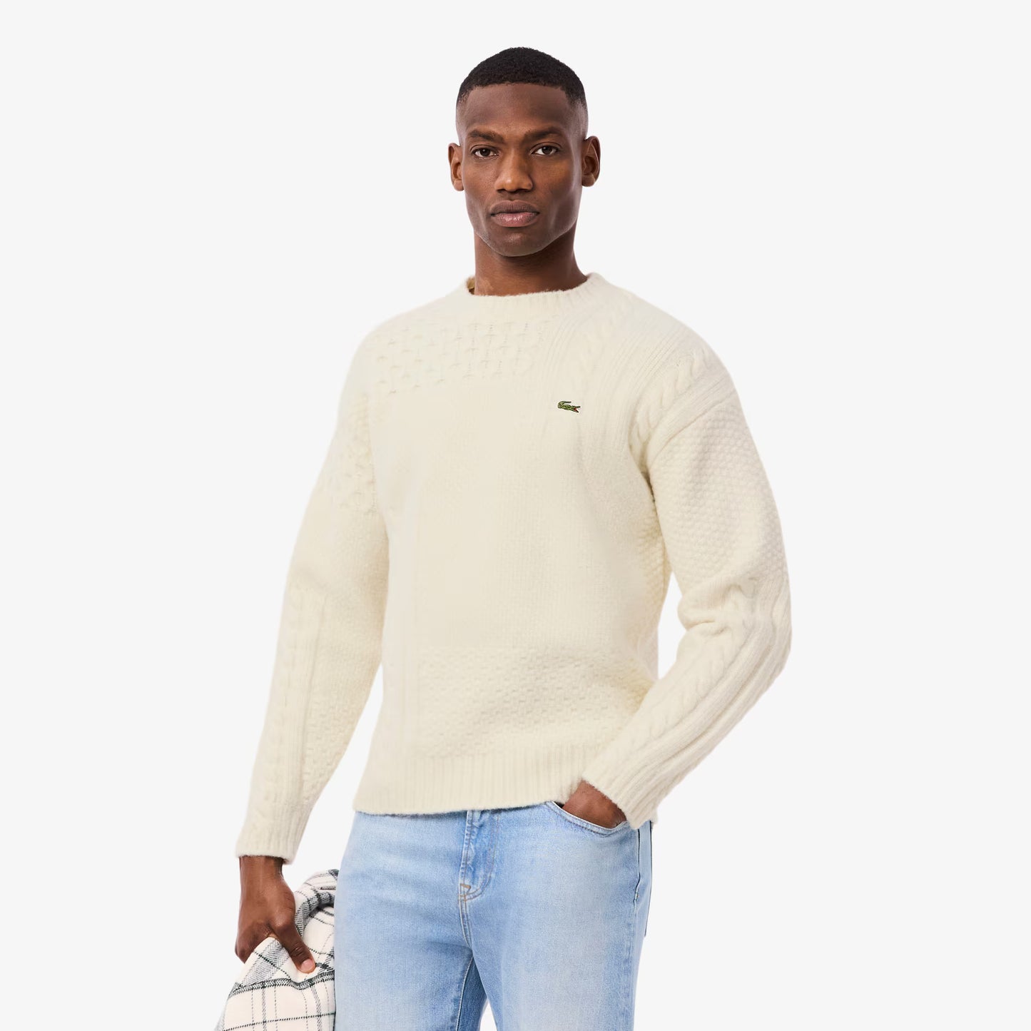Pull en laine à effet patchwork coupe décontractée