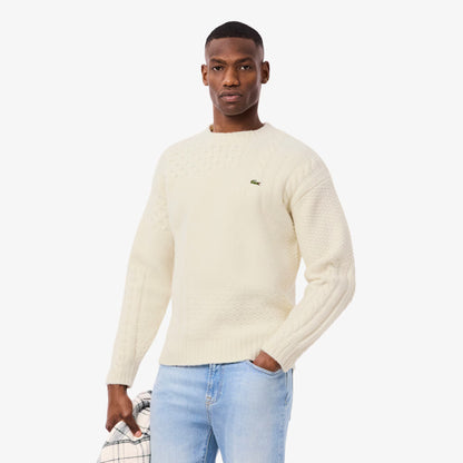 Pull en laine à effet patchwork coupe décontractée