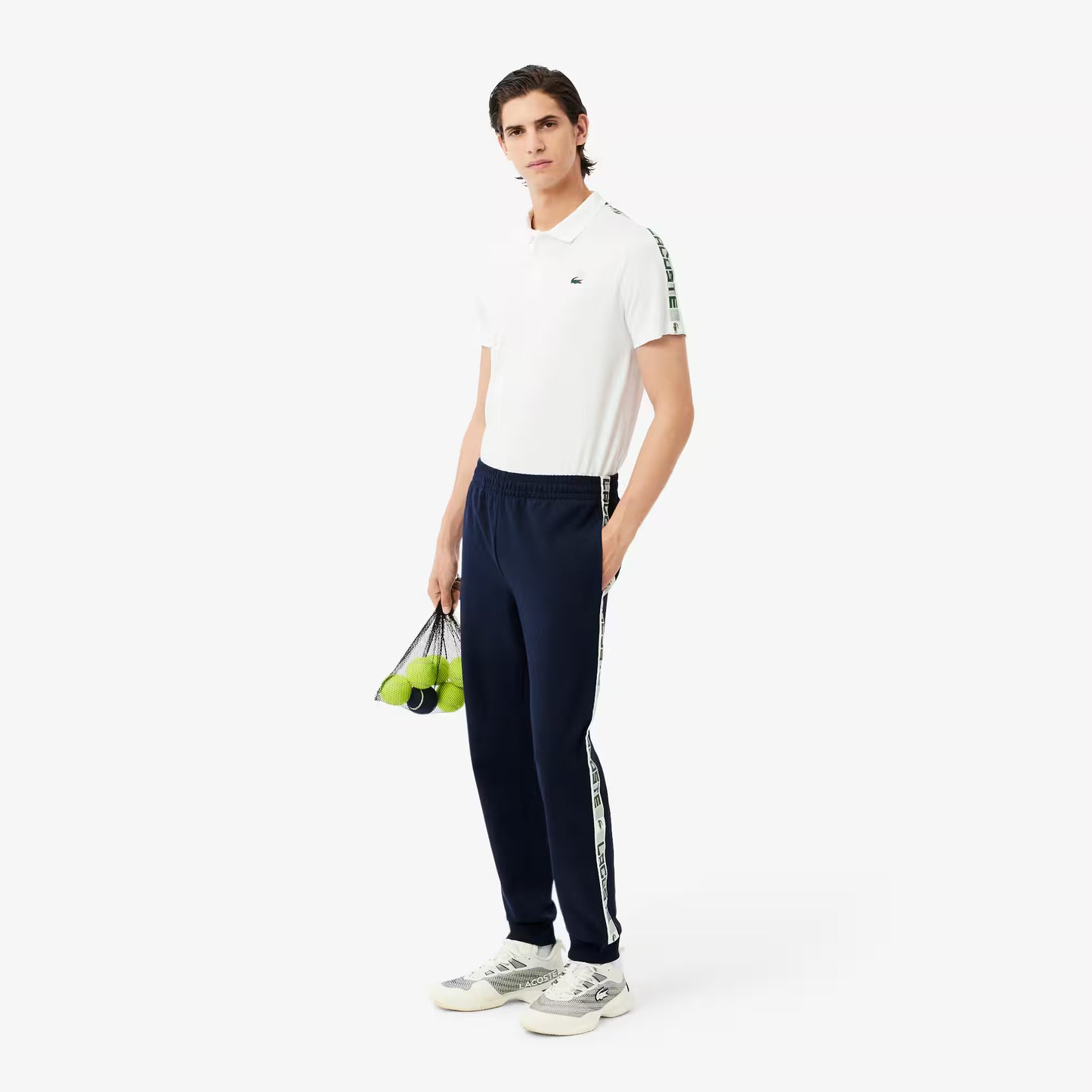 Pantalon de survêtement rayé avec logo de tennis
