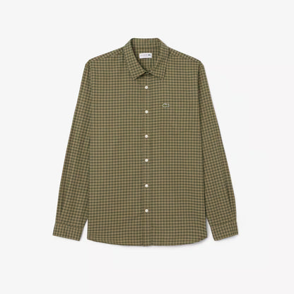 Chemise en flanelle à carreaux coupe droite