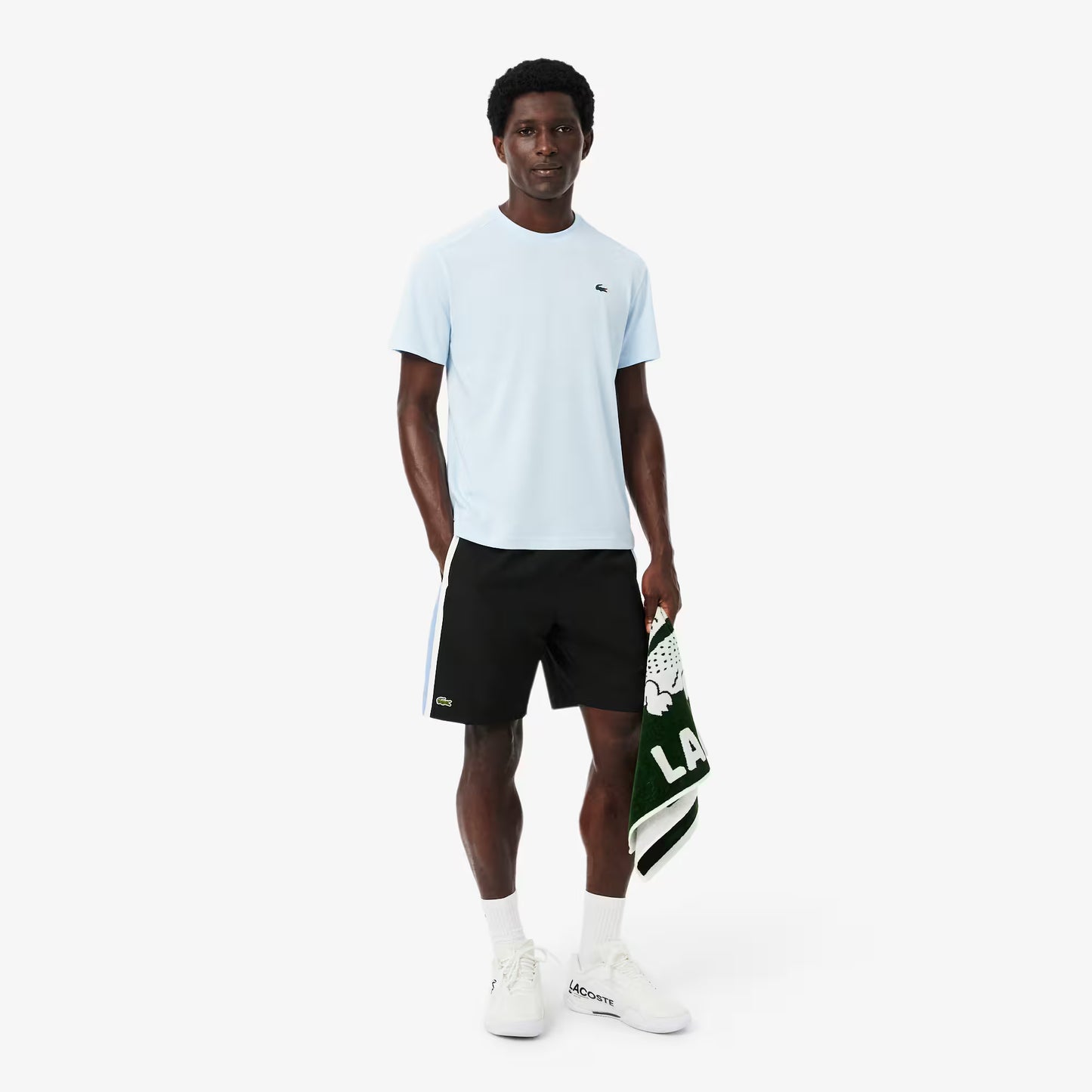 Short de tennis léger à rayures color block