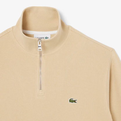 Sweatshirt zippé à col montant en interlock