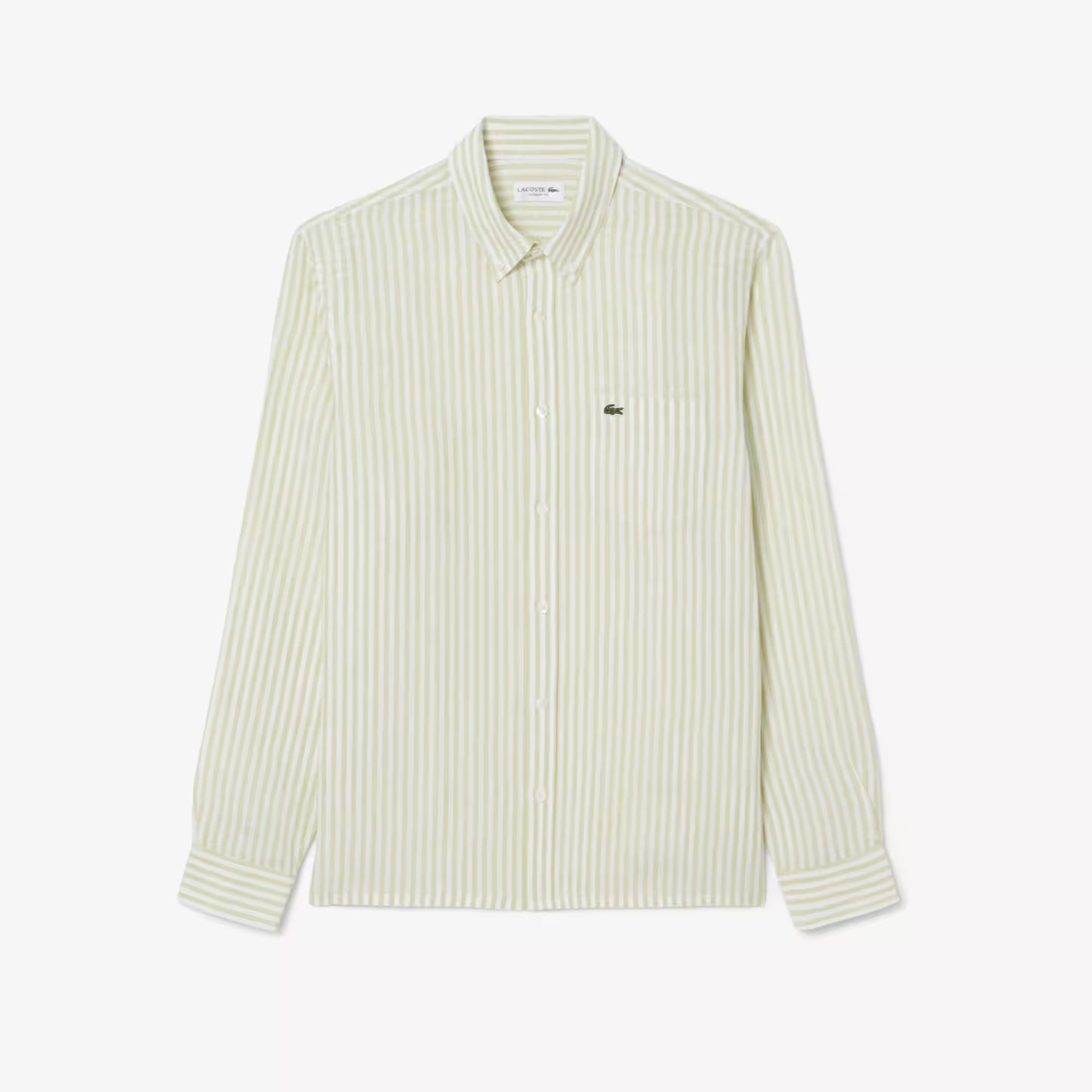 Chemise rayée en lin coupe droite