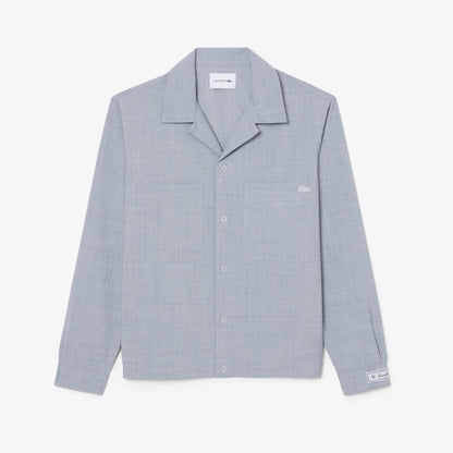 Surchemise oversize en mélange de laine