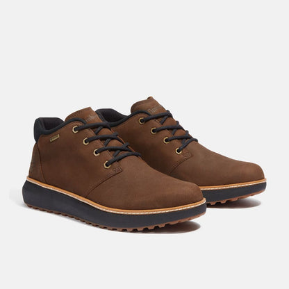 Hudson Road Mid Lace Waterproof Ankle Boots Dark Brown Nubuck