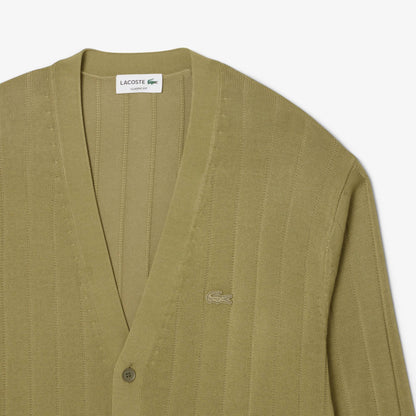 Cardigan en maille côtelée fluide