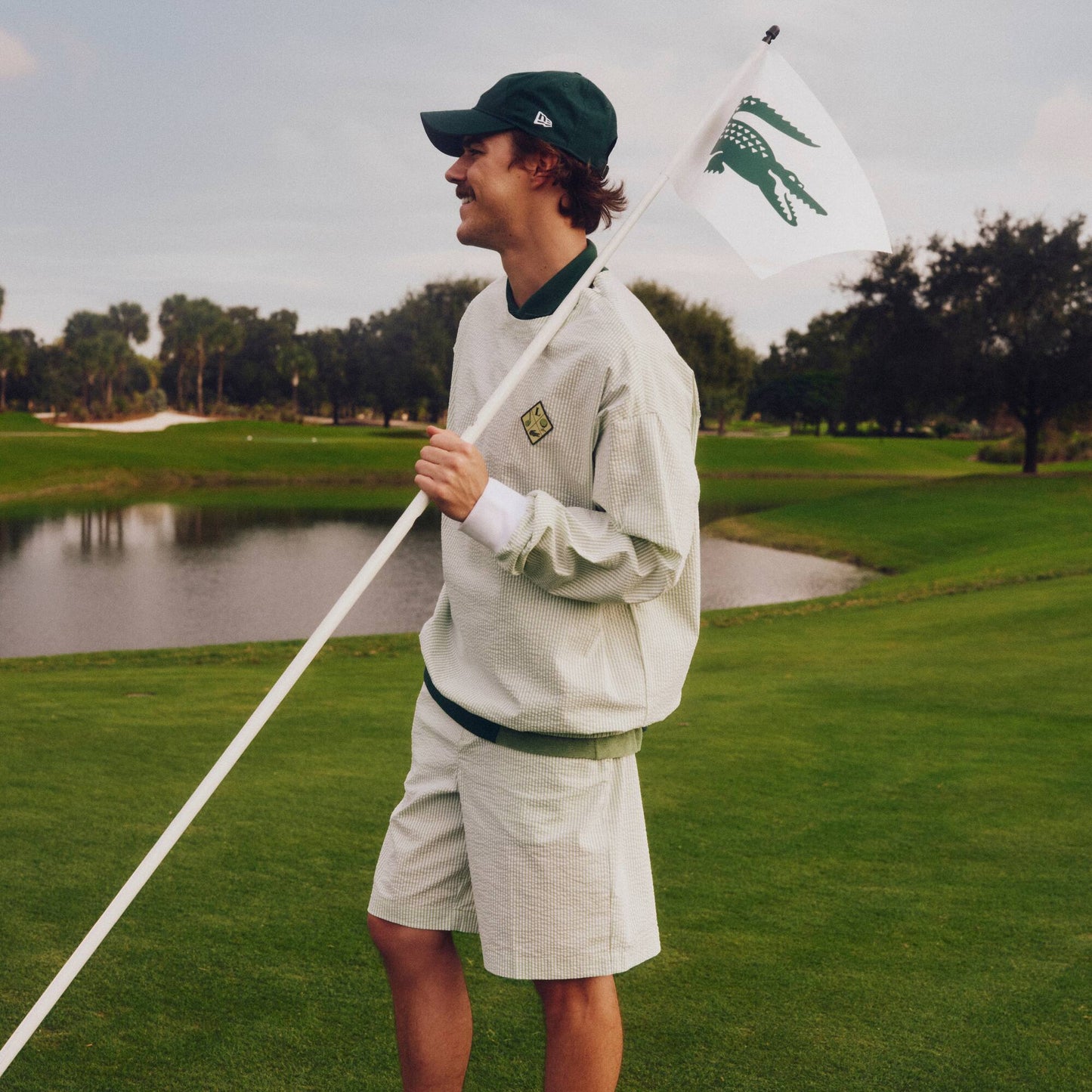 Sweat-shirt de golf en seersucker ultra-sec