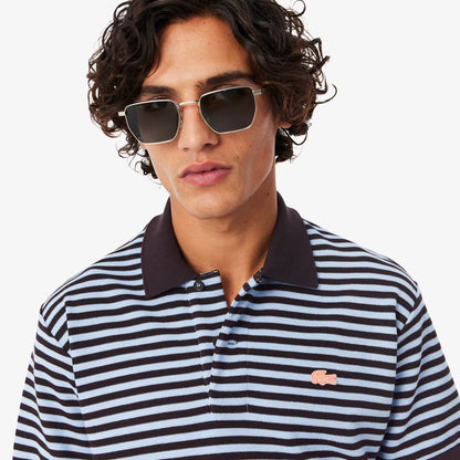 Polo rayé texturé coupe classique