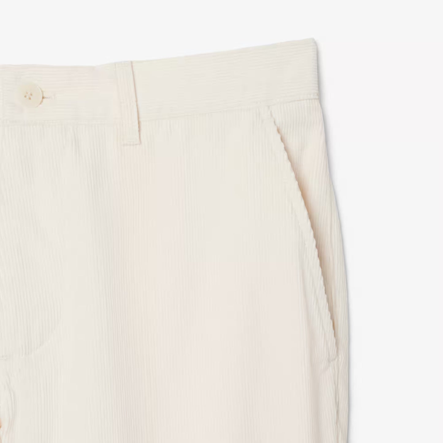 Pantalon Chino en Velours Côtelé Coupe Droite