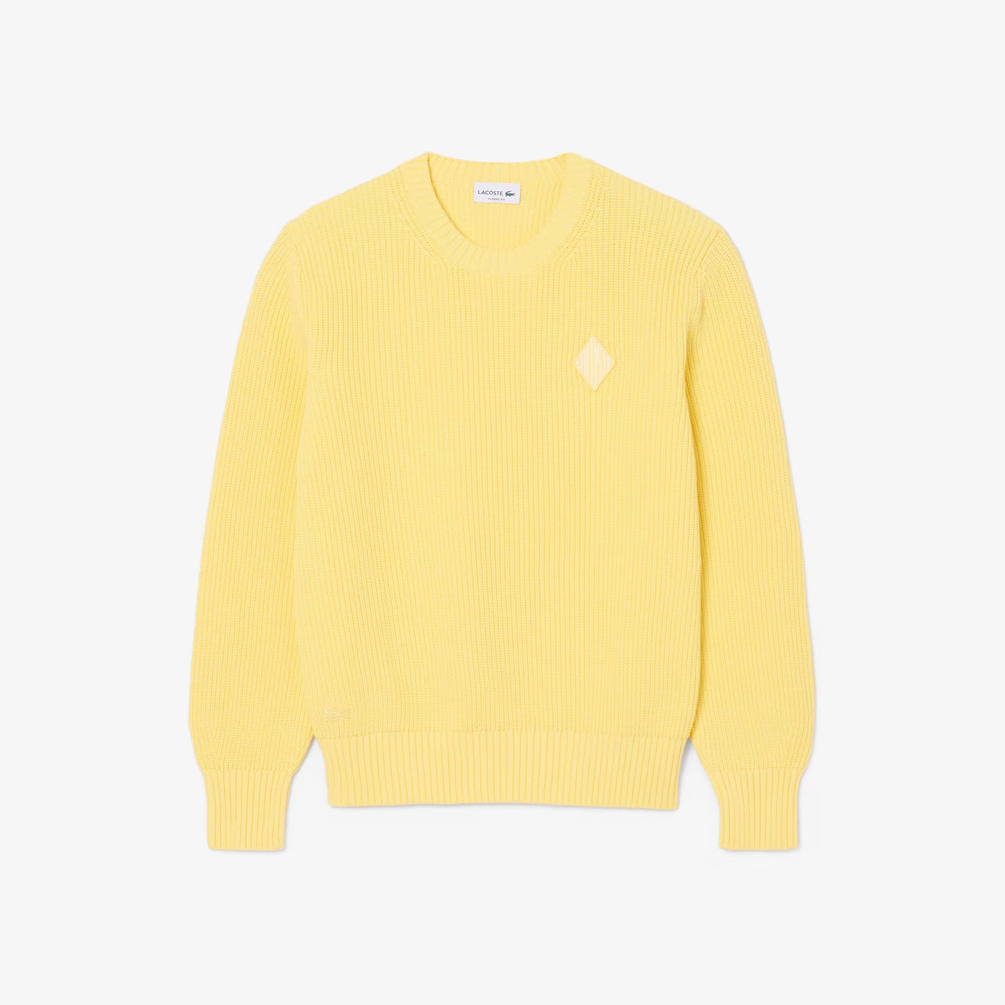 Pull en tricot côtelé perlé avec badge