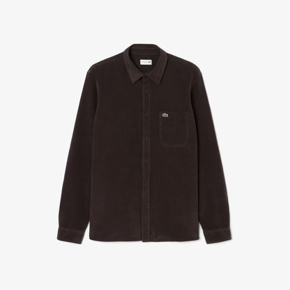 Chemise en velours coupe droite