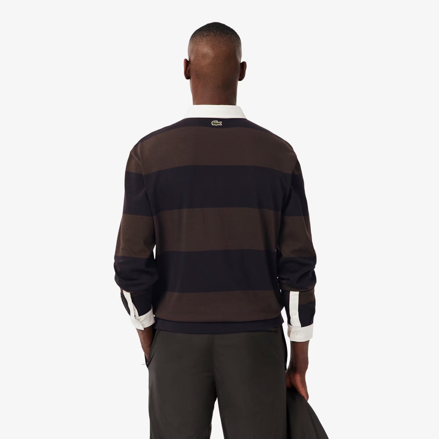 Polo de rugby rayé à coupe décontractée