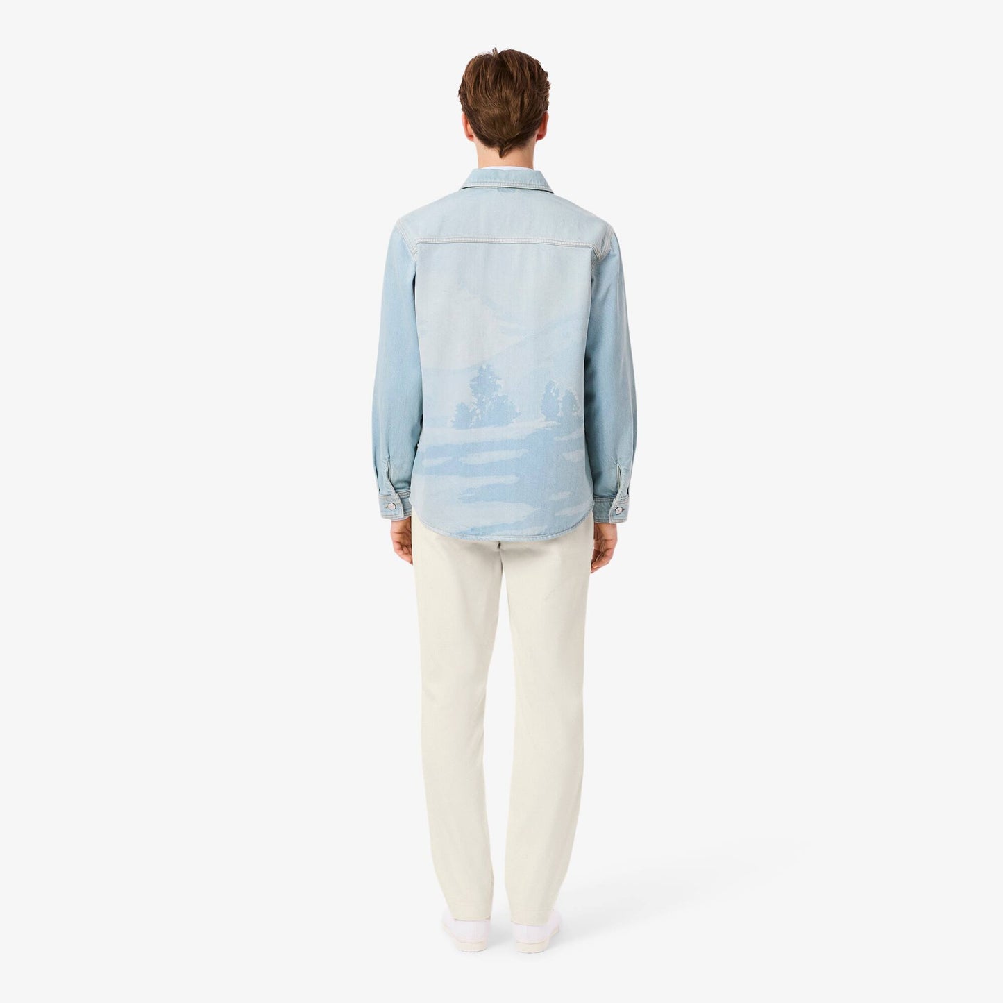 Pantalon Chino en Velours Côtelé Coupe Droite