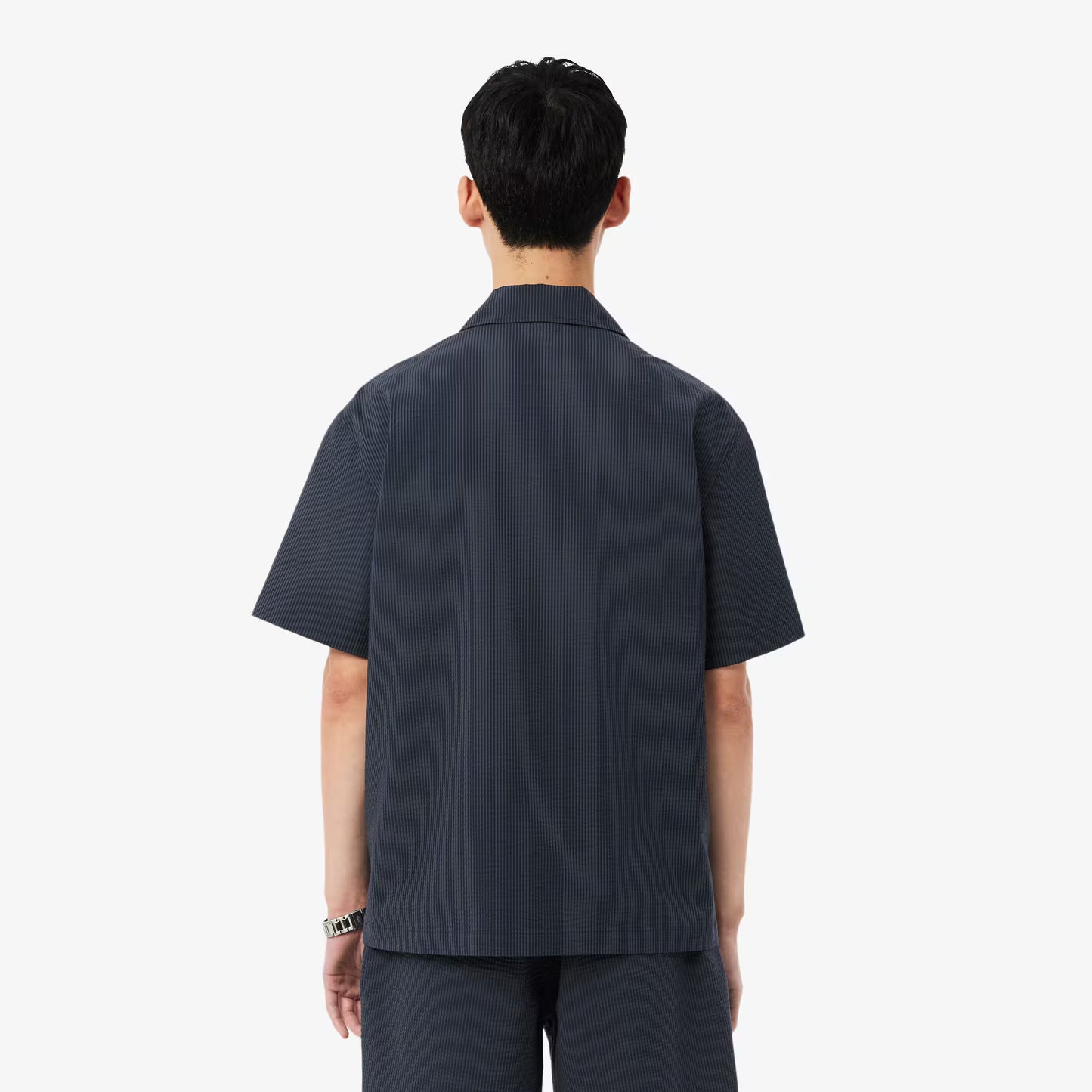Chemise en seersucker coupe décontractée