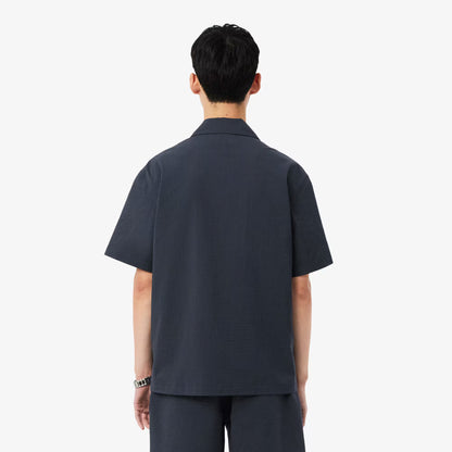 Chemise en seersucker coupe décontractée