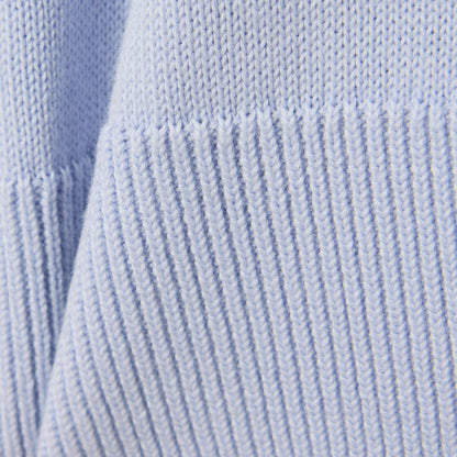 Pull en coton monochrome à col en V