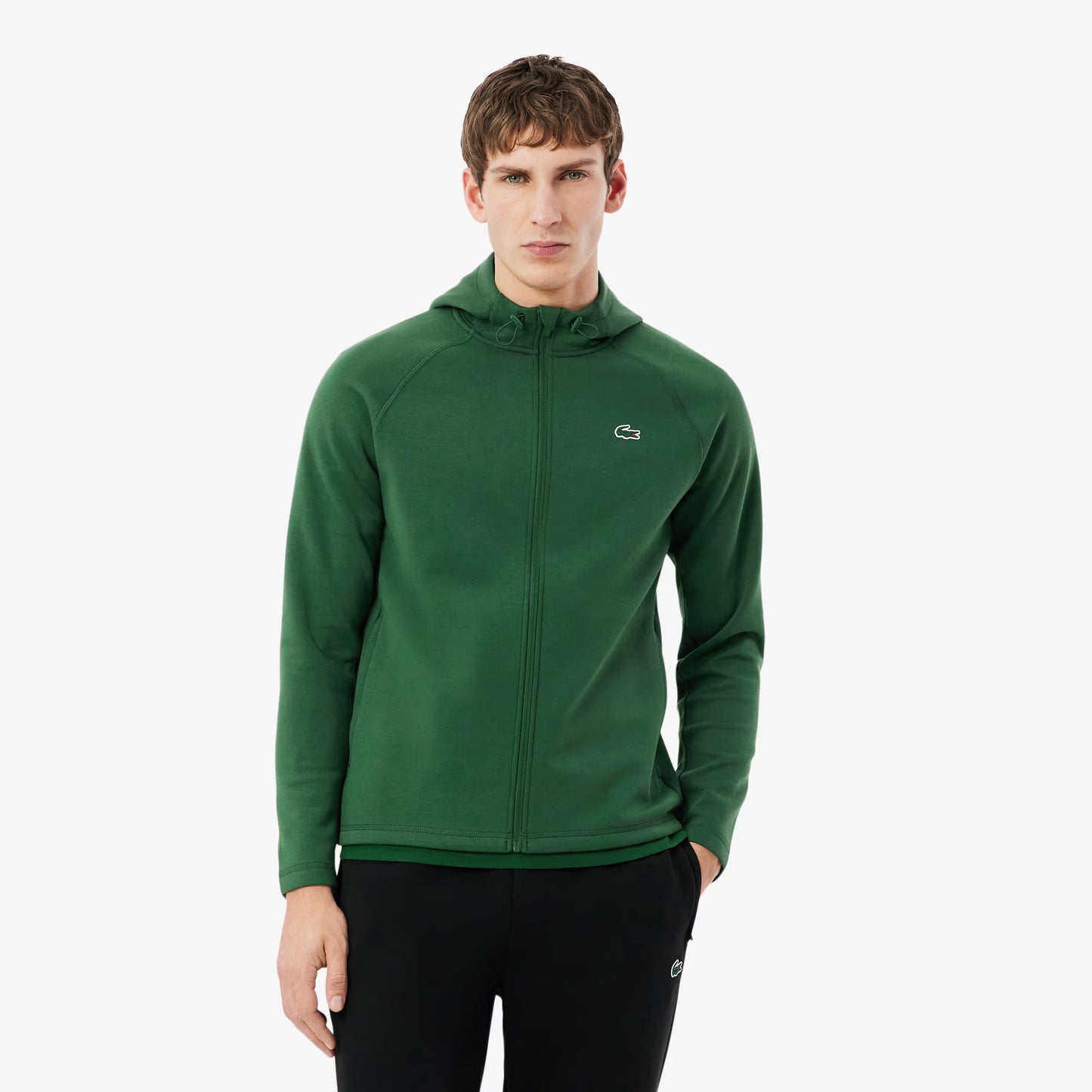 Sweat à capuche zippé extensible sport