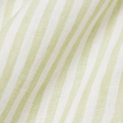 Chemise rayée en lin coupe droite
