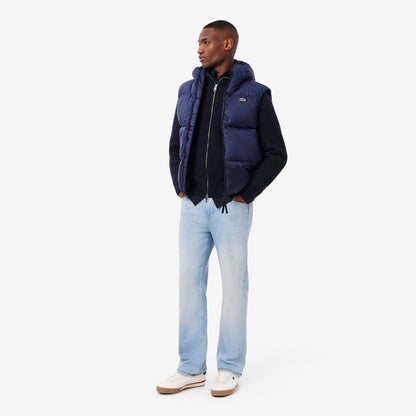 Pull zippé à col montant en laine