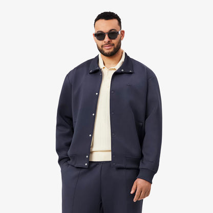 Veste brodée emblématique à col montant