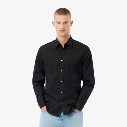 Chemise slim en popeline stretch