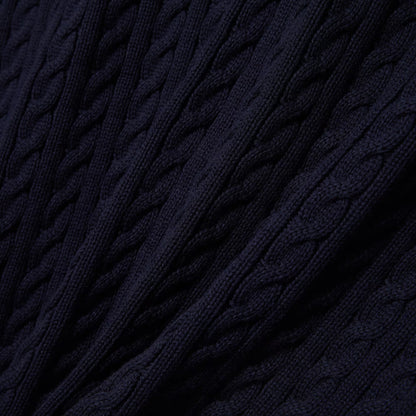 Gilet pull en coton tricoté torsadé