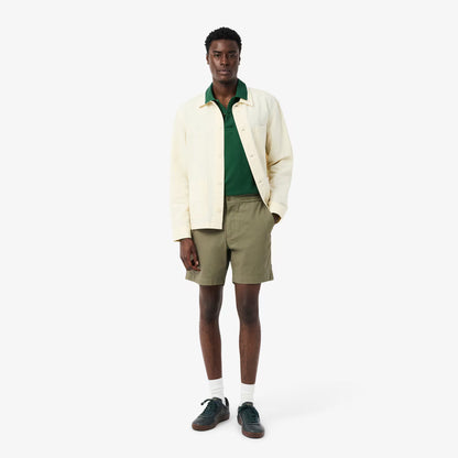 Short en coton stretch coupe droite