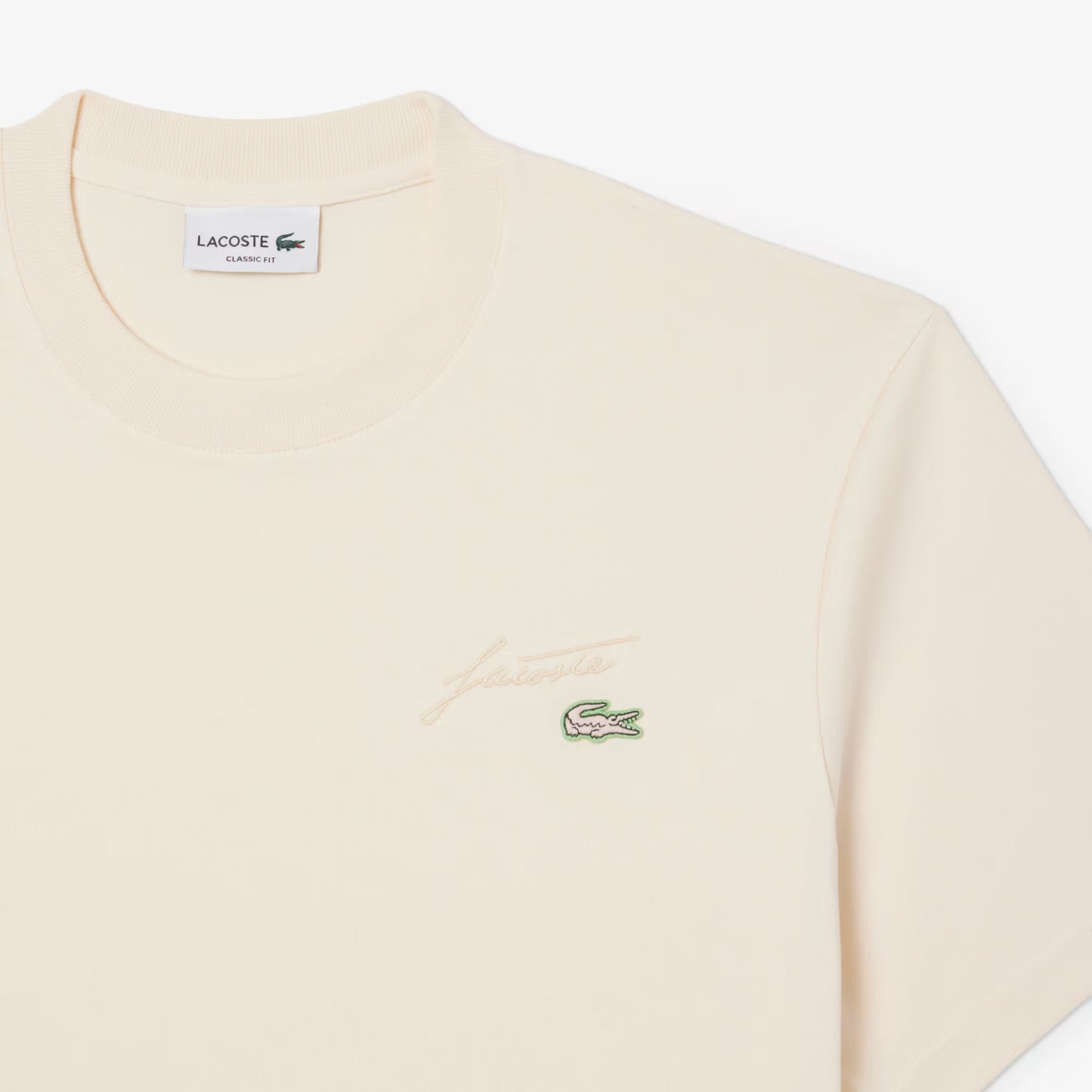 T-shirt en jersey épais brodé signature