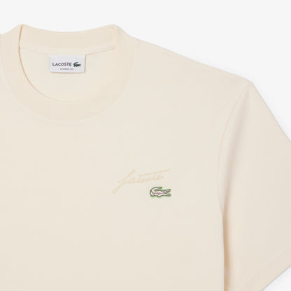 T-shirt en jersey épais brodé signature