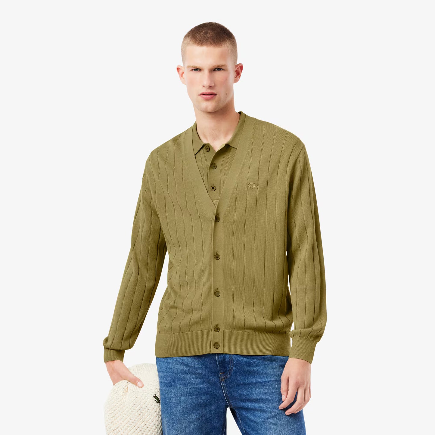 Cardigan en maille côtelée fluide