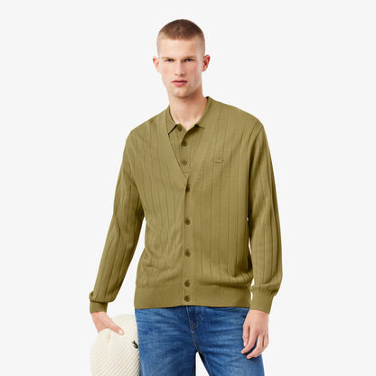 Cardigan en maille côtelée fluide