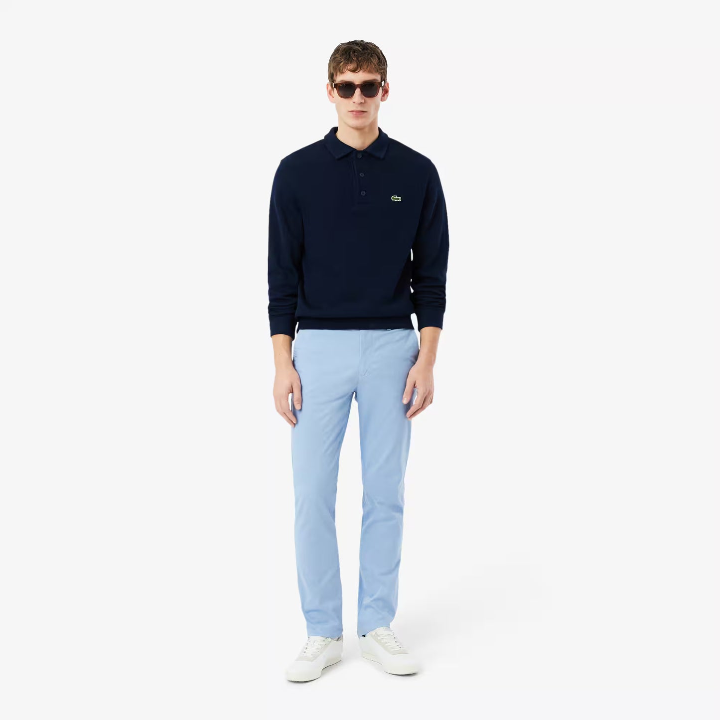 Pantalon Chino en Twill Extensible Coupe Ajustée