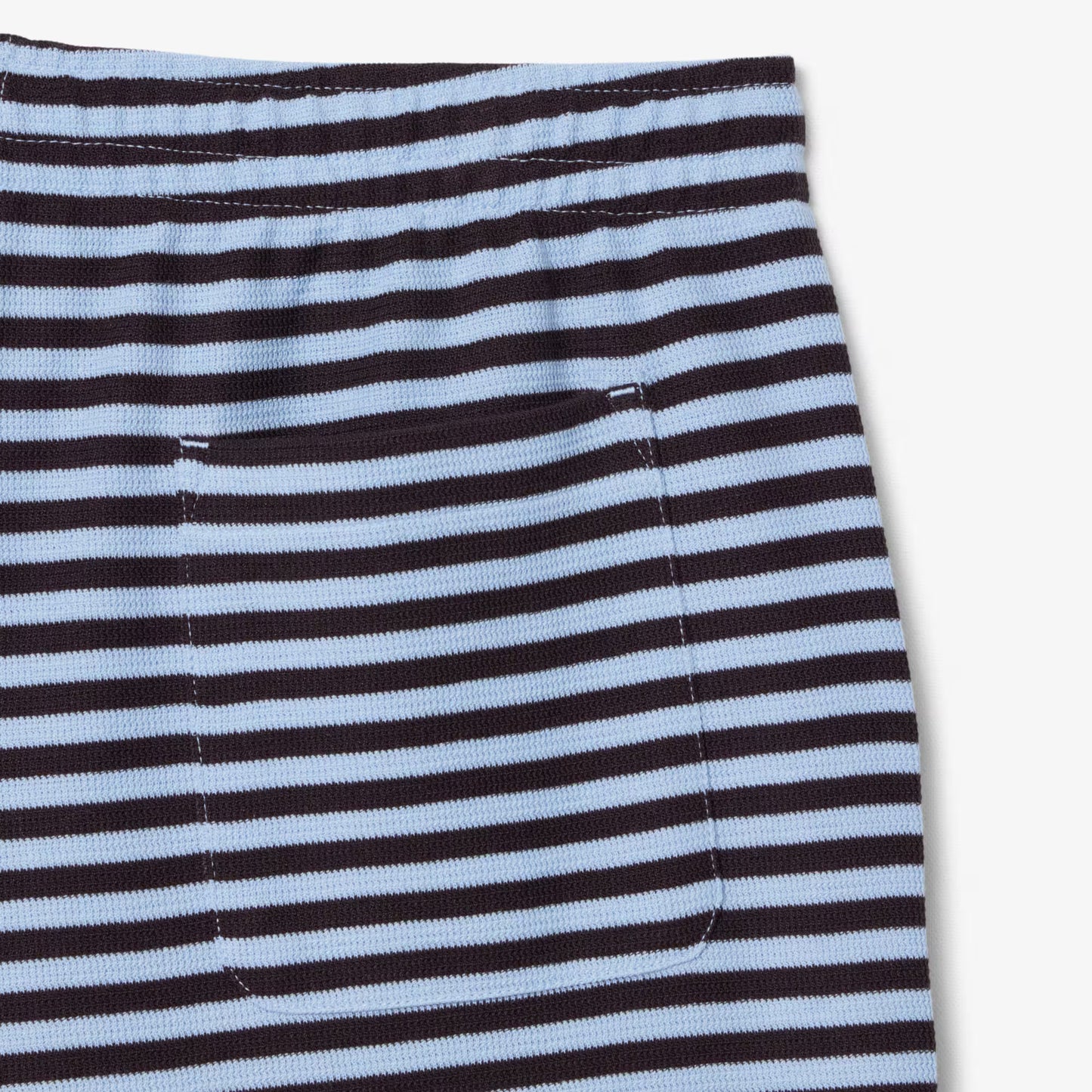 Shorts en coton rayé coupe droite